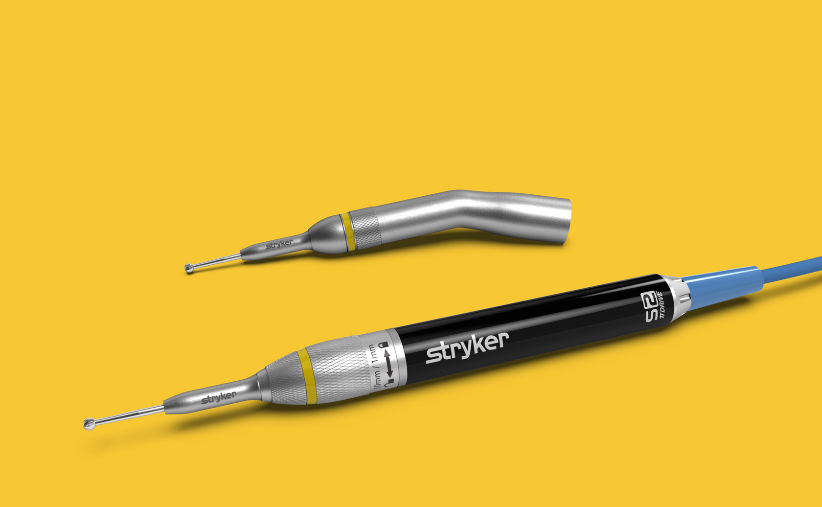 Stryker S2 drill with angled tip option