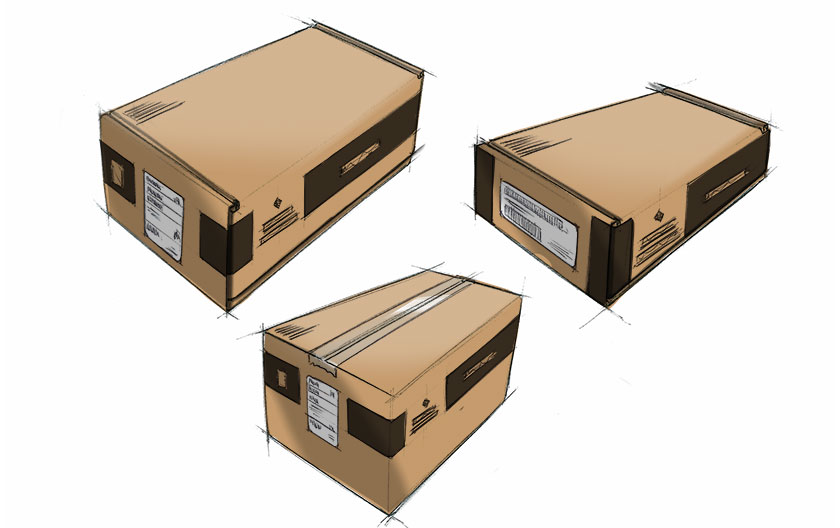 branded packaging concept sketch