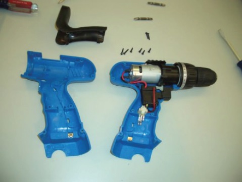 disassembled 10-dollar drill