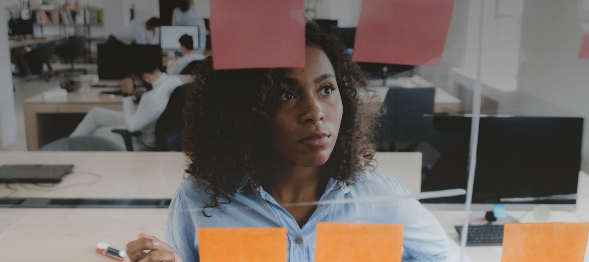 person contemplating a product plan