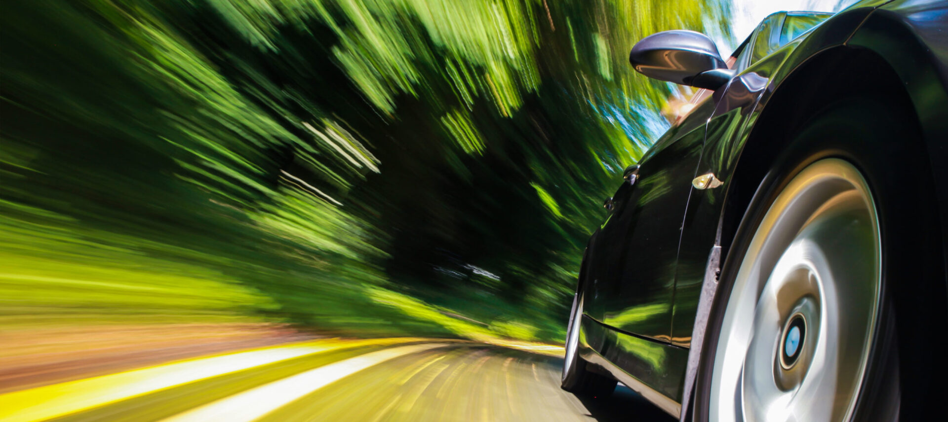 fast car with blurred background