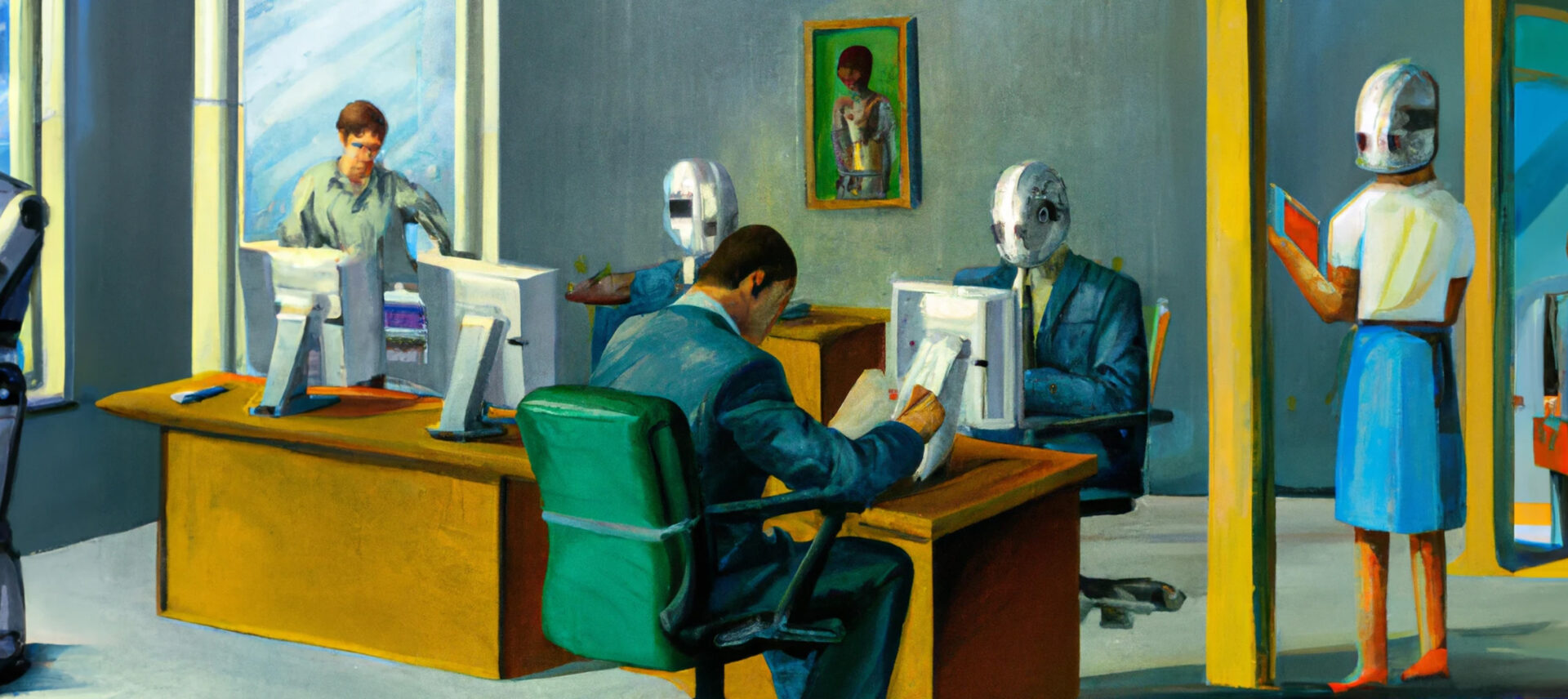 Human with Robot AI co-workers