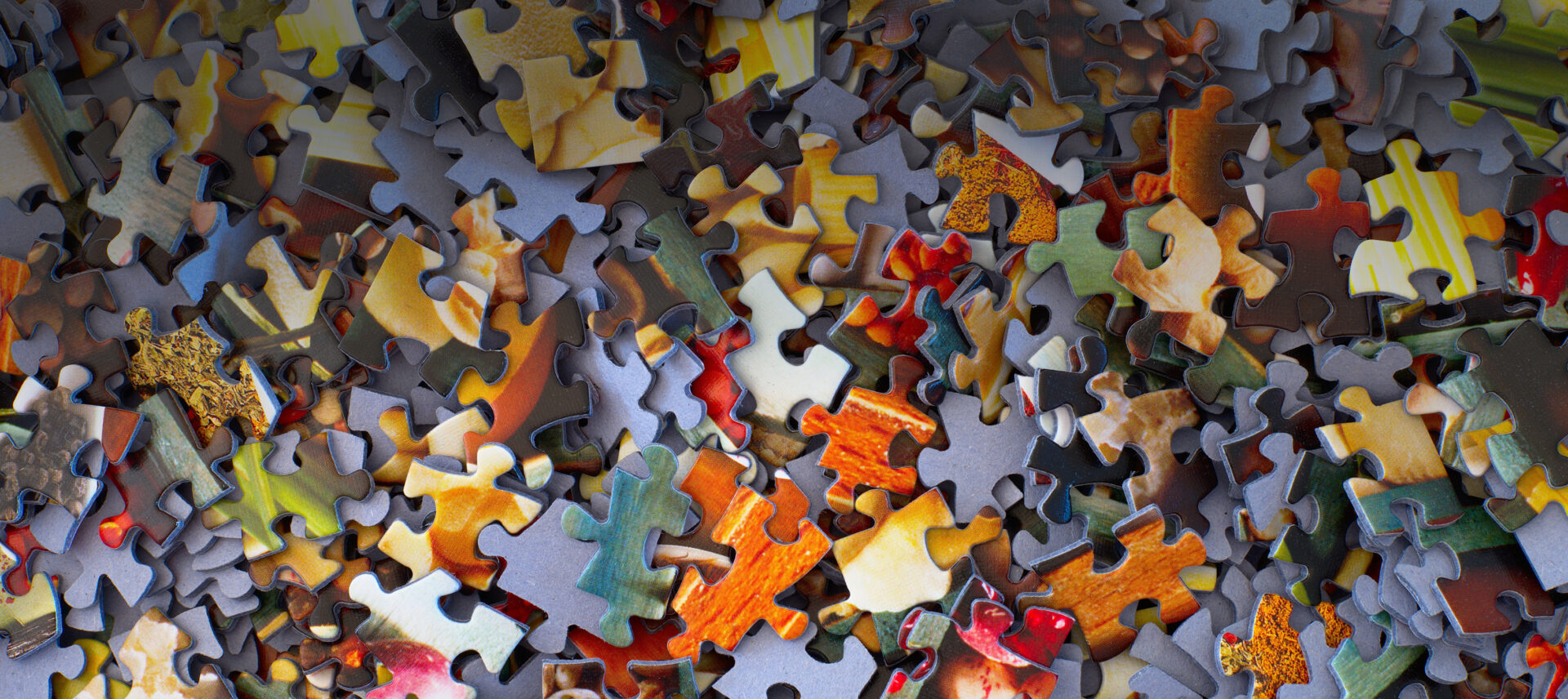 jigsaw puzzle pieces jumbled